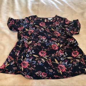 Floral blouse plus